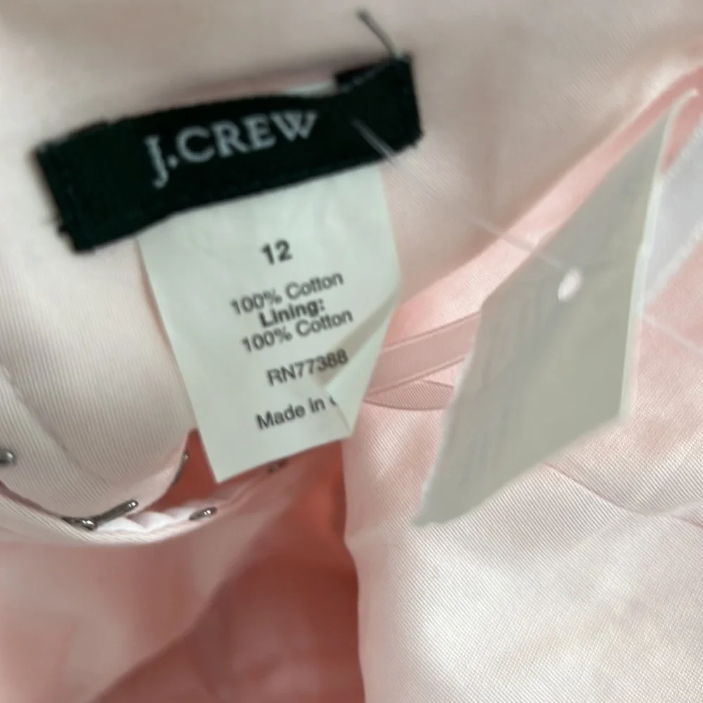 J CREW NWT Pink Stripe Strapless Dress